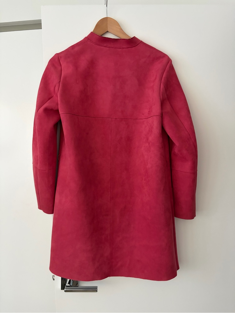 H&M Raspberry Open-Front Trench Coat - Picture 3 of 5